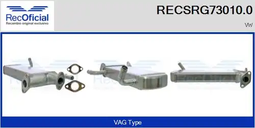 Охладител, ЕГР система RECOFICIAL RECSRG73010.0