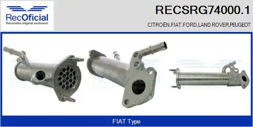 Охладител, ЕГР система RECOFICIAL RECSRG74000.1