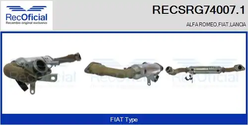 Охладител, ЕГР система RECOFICIAL RECSRG74007.1