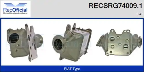 Охладител, ЕГР система RECOFICIAL RECSRG74009.1