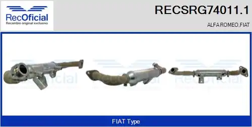 Охладител, ЕГР система RECOFICIAL RECSRG74011.1