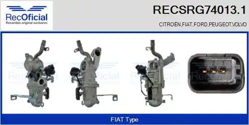 Охладител, ЕГР система RECOFICIAL RECSRG74013.1