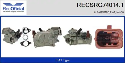 Охладител, ЕГР система RECOFICIAL RECSRG74014.1