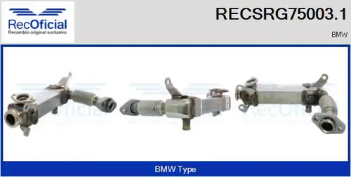 Охладител, ЕГР система RECOFICIAL RECSRG75003.1