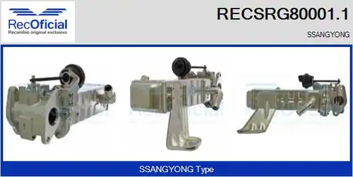 Охладител, ЕГР система RECOFICIAL RECSRG80001.1