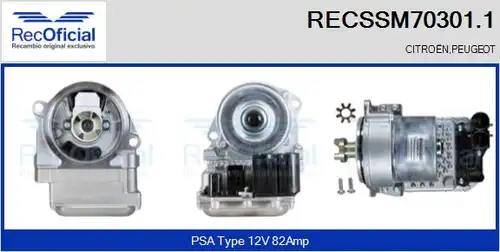 електромотор, кормилна рейка RECOFICIAL RECSSM70301.1