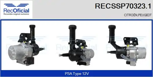 хидравлична помпа, кормилно управление RECOFICIAL RECSSP70323.1