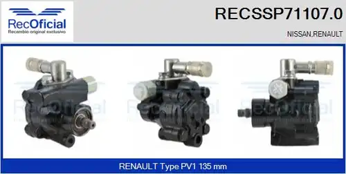 хидравлична помпа, кормилно управление RECOFICIAL RECSSP71107.0