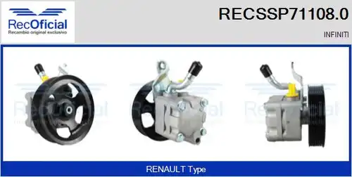 хидравлична помпа, кормилно управление RECOFICIAL RECSSP71108.0