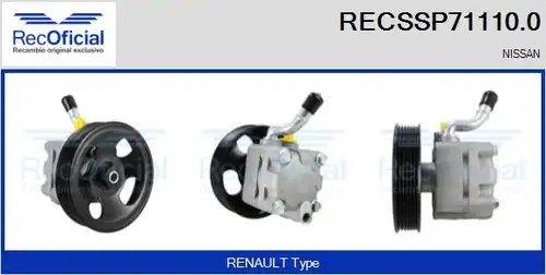 хидравлична помпа, кормилно управление RECOFICIAL RECSSP71110.0