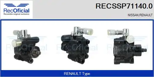 хидравлична помпа, кормилно управление RECOFICIAL RECSSP71140.0