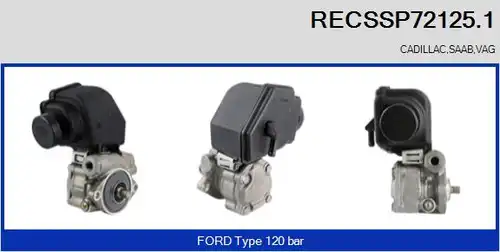 хидравлична помпа, кормилно управление RECOFICIAL RECSSP72125.1