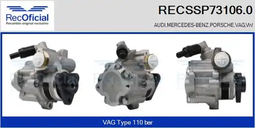 хидравлична помпа, кормилно управление RECOFICIAL RECSSP73106.0