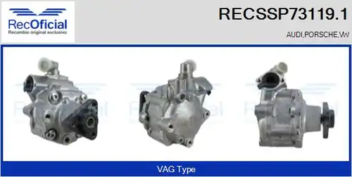 хидравлична помпа, кормилно управление RECOFICIAL RECSSP73119.1