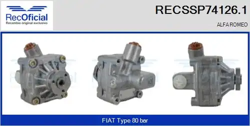 хидравлична помпа, кормилно управление RECOFICIAL RECSSP74126.1