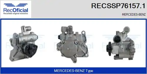 хидравлична помпа, кормилно управление RECOFICIAL RECSSP76157.1