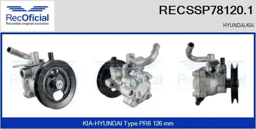 хидравлична помпа, кормилно управление RECOFICIAL RECSSP78120.1