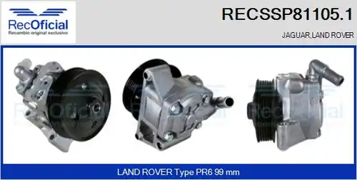 хидравлична помпа, кормилно управление RECOFICIAL RECSSP81105.1