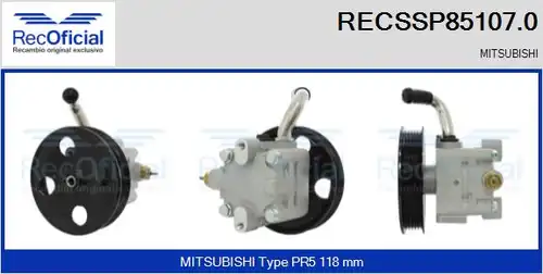 хидравлична помпа, кормилно управление RECOFICIAL RECSSP85107.0