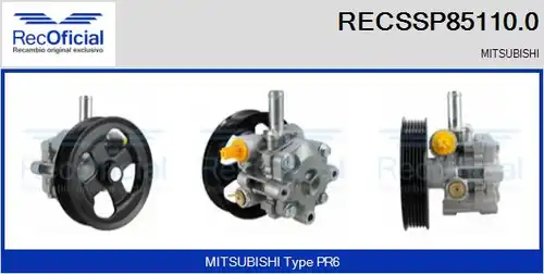 хидравлична помпа, кормилно управление RECOFICIAL RECSSP85110.0