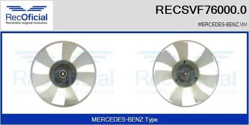 съединител, вентилатор на радиатора RECOFICIAL RECSVF76000.0