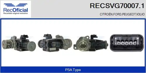 AGR-Клапан RECOFICIAL RECSVG70007.1