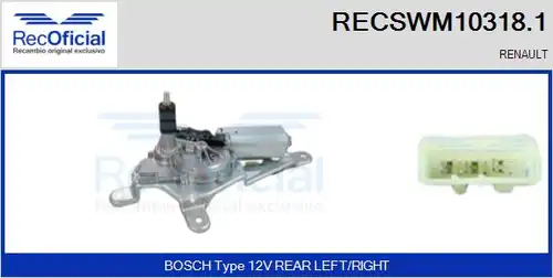 двигател на чистачките RECOFICIAL RECSWM10318.1