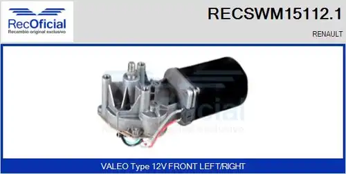 двигател на чистачките RECOFICIAL RECSWM15112.1