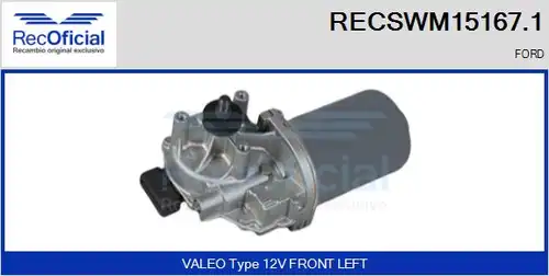 двигател на чистачките RECOFICIAL RECSWM15167.1