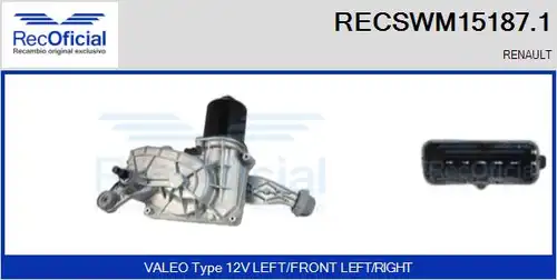 двигател на чистачките RECOFICIAL RECSWM15187.1