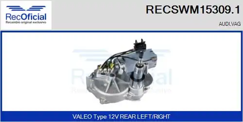 двигател на чистачките RECOFICIAL RECSWM15309.1