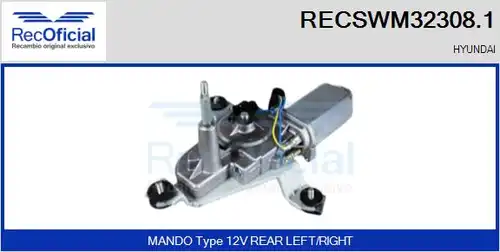 двигател на чистачките RECOFICIAL RECSWM32308.1