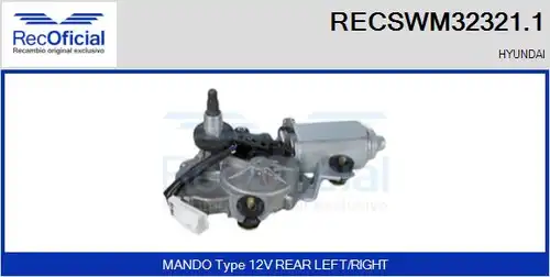 двигател на чистачките RECOFICIAL RECSWM32321.1