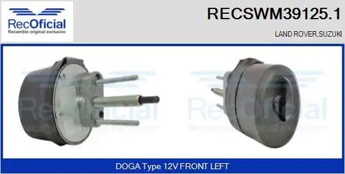 двигател на чистачките RECOFICIAL RECSWM39125.1