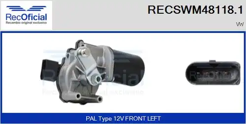 двигател на чистачките RECOFICIAL RECSWM48118.1