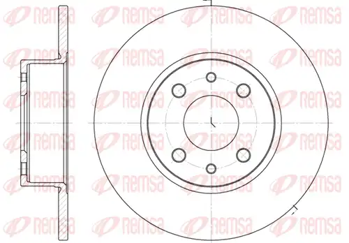 спирачен диск REMSA 6150.00