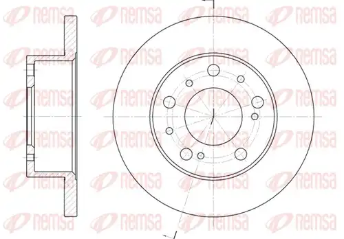 спирачен диск REMSA 6169.00