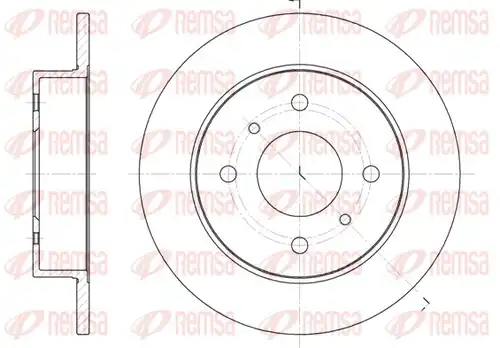 спирачен диск REMSA 6200.00