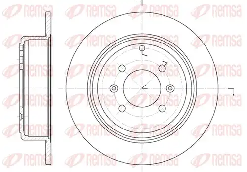 спирачен диск REMSA 6498.00