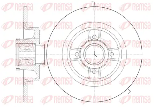 спирачен диск REMSA 6698.20