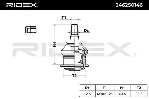 Шарнири RIDEX 2462S0146