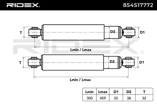 амортисьор RIDEX 854S17772