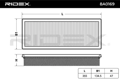 въздушен филтър RIDEX 8A0169