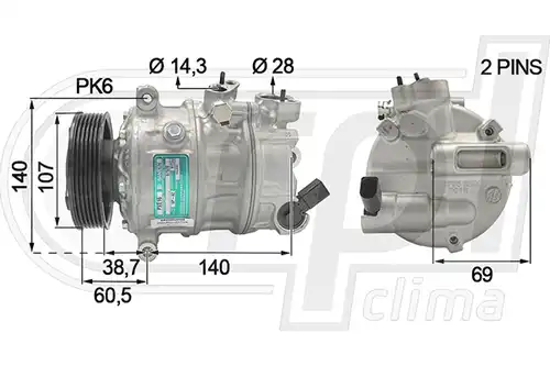 компресор за климатик RPL QUALITY APCOAU0028