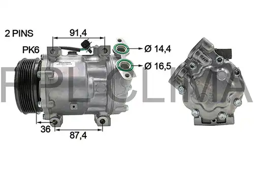 компресор за климатик RPL QUALITY APCOVO0042