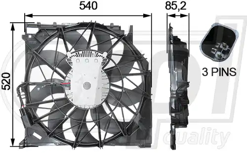 вентилатор, охлаждане на двигателя RPL QUALITY APELBW5014