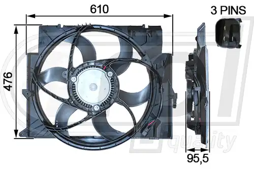 вентилатор, охлаждане на двигателя RPL QUALITY APELBW5017