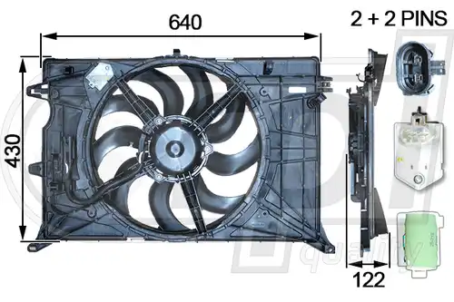 вентилатор, охлаждане на двигателя RPL QUALITY APELFT5078