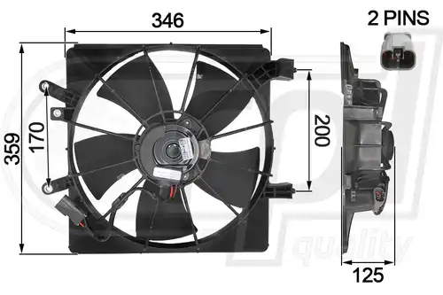 вентилатор, охлаждане на двигателя RPL QUALITY APELHO5007