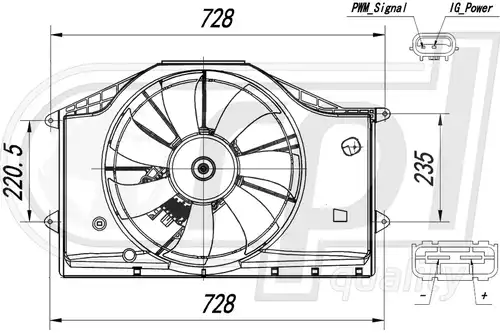 вентилатор, охлаждане на двигателя RPL QUALITY APELHO5029